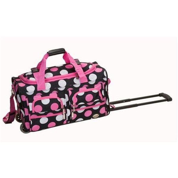 Rockland Rockland PRD322-MULPINKDOT 22 in. Rolling Duffle Bag Rockland PRD322-NEWMULPI